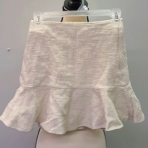 Costes Size 34 Ivory Boucle Mini Skirt